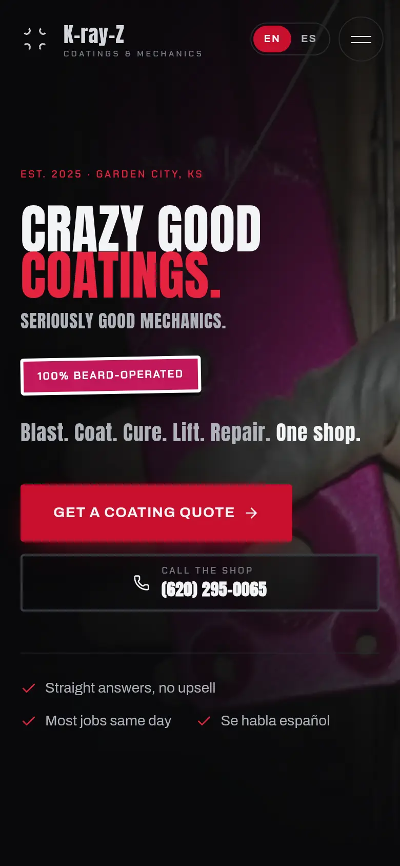 K-ray-Z Coatings & Mechanics — mobile view